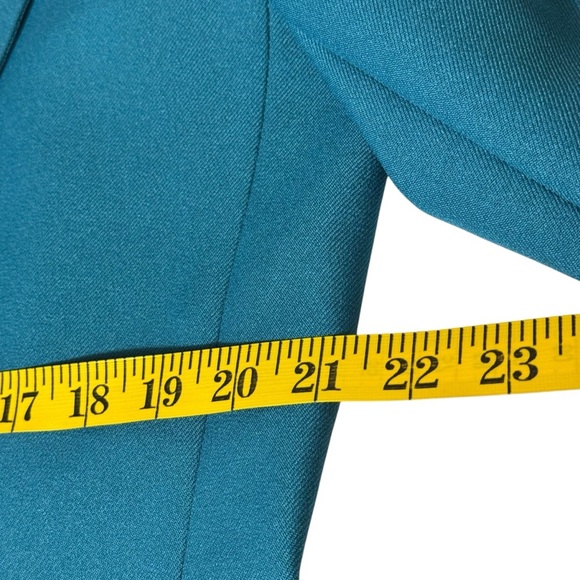 Bend Over Levi Strauss & Co Women's Size 18 W Teal Blazer 1 Button Vintage - Picture 10 of 11